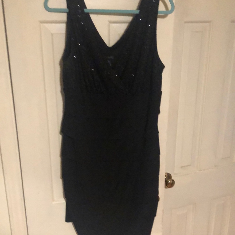 Sequined Little Black Dress 18W